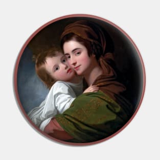 Mother and child hugging, painting by Benjamin West Pin