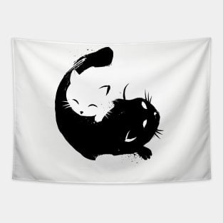Yin Yang cats Tapestry
