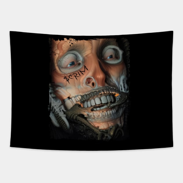 $crim Dead Zombie Face Tapestry by Soulphur Media