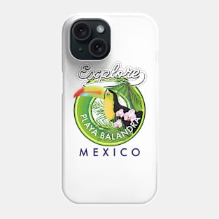 explore Playa Balandra mexico retro logo Phone Case