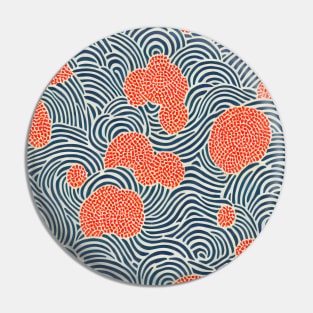 Japanese seigaiha waves pattern minimalist Pin