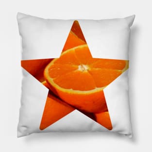 Orange Fruit Star Pillow