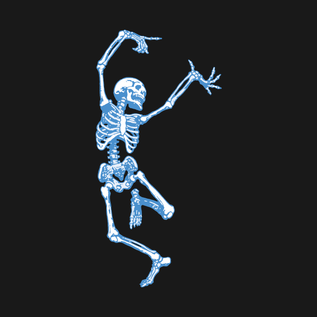 Dancing Skeleton (Blue) by DavidLoblaw