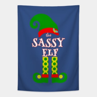 The Sassy Elf Family Matching Christmas 2020 Gift  Tapestry