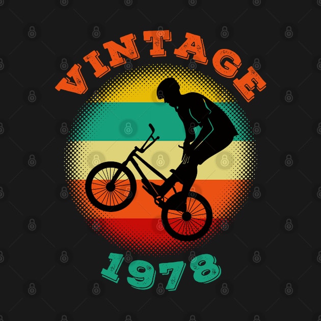 BMX Vintage 1978 Birthday Bicycle BMXer Bike Gift by LittleBoxOfLyrics