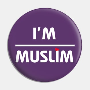 i'm muslim : Clear style2 Pin