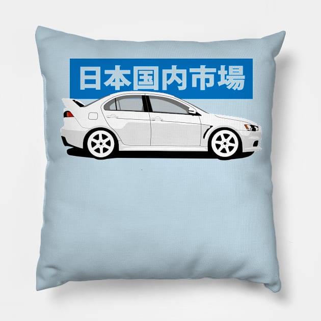 Side View Lancer Evo X Pillow by Rebellion Store