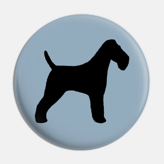 Wire Fox Terrier Silhouette Pin by Coffee Squirrel