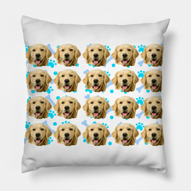 Golden Retriever Dog Funny Cute Face Mask Retrievers Golden Retriever Pillow Teepublic