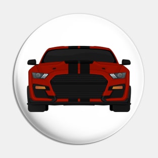 Shelby GT500 2020 Rapid-Red + Black Stripes Pin