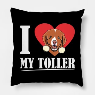 I Love My Toller Pillow