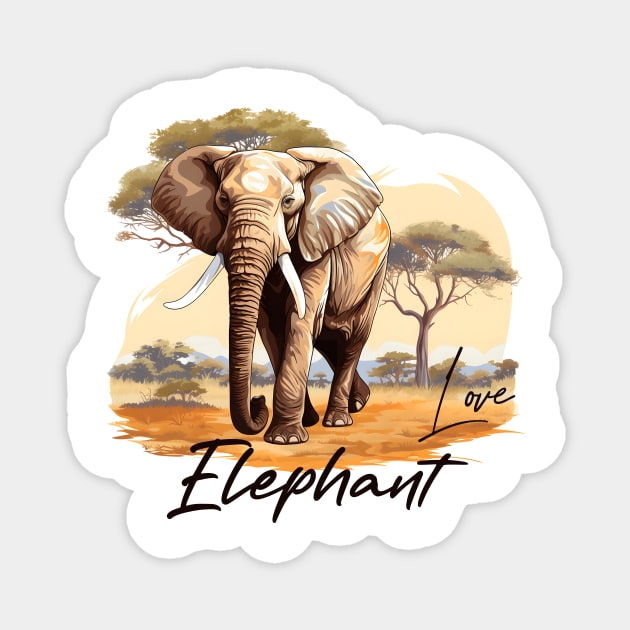 African Elephant Magnet by zooleisurelife