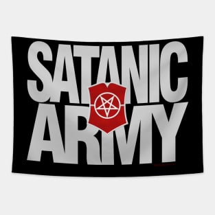 The Satanic Army - Pentagram Shield Tapestry