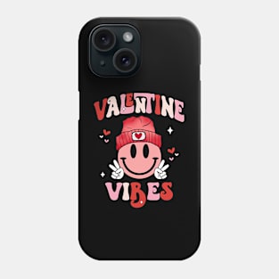 Groovy Checkered Valentine Vibes Valentines Day Girls Womens Phone Case