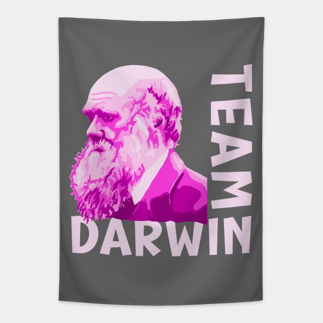 Charles Darwin Portrait Tapestry by Slightly Unhinged