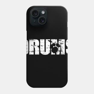 Distressed Look Drumming Gift For Drummers Phone Case