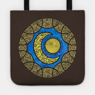 sun moon mandala Tote