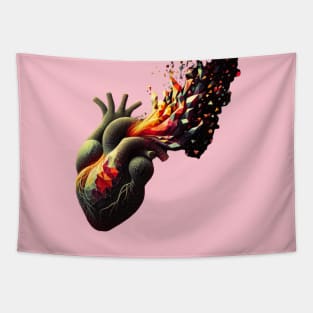 Geometric heart Tapestry