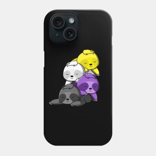 Non-binary Sloth Pile Phone Case