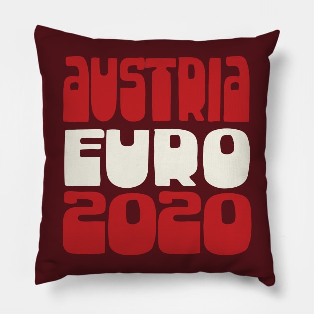 Austria / Euro 2020 Football Fan Design Pillow by DankFutura