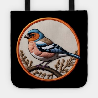 Chaffinch Embroidered Patch Tote