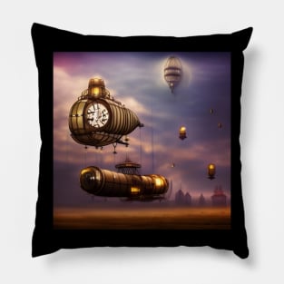 Steampunk airships Pillow