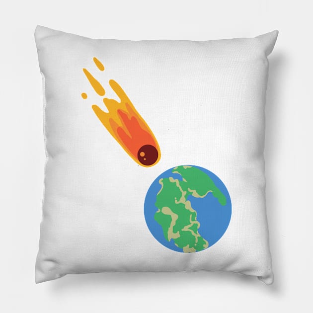 Asteroid, extinction, dino, dinosaur Pillow by hugadino