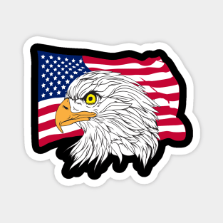 4th of july bald eagle Magnet