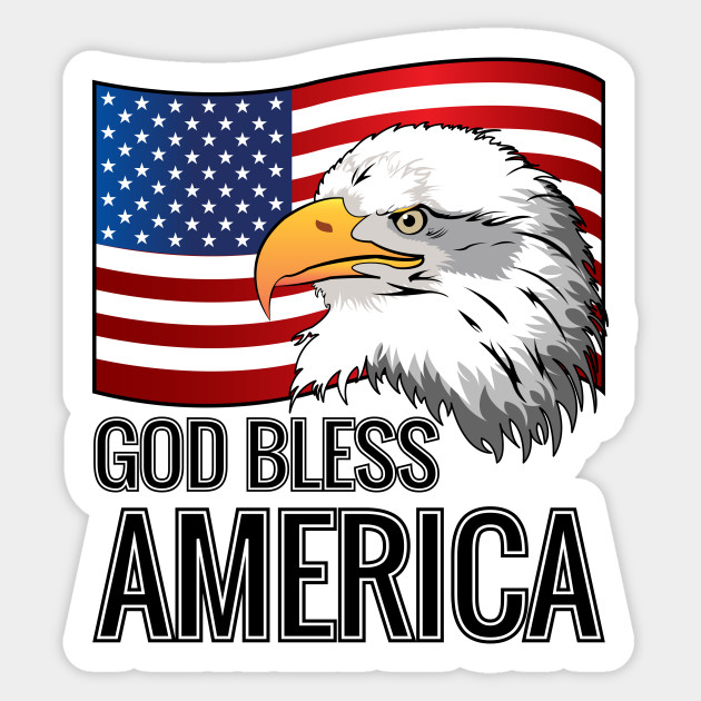 America Flag Bald Eagle God Bless America