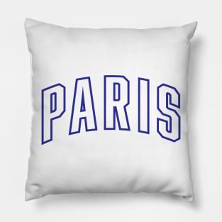 Paris Blue Outline Pillow