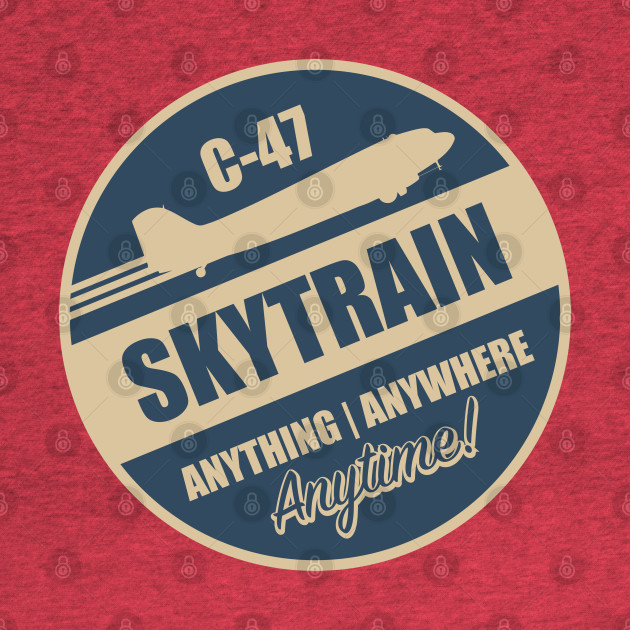 Discover C-47 Skytrain (Front & Back logo) - Classic Aircraft - T-Shirt