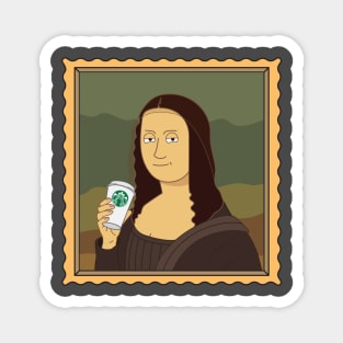 Mona lisa the starbucks girl Magnet