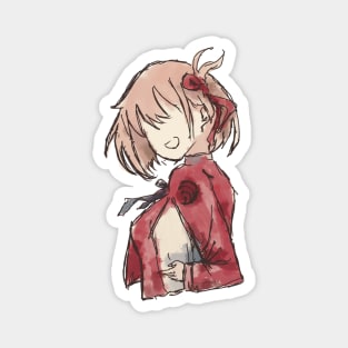 Lycoris recoil Chisato nishikigi in a watercolor art design Magnet