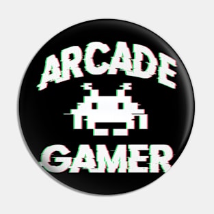 Arcade Gamer (White) Pin