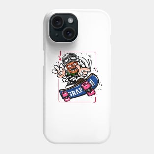 Jack Playing Card with Skateboard Graffiti Street Art Phone Case