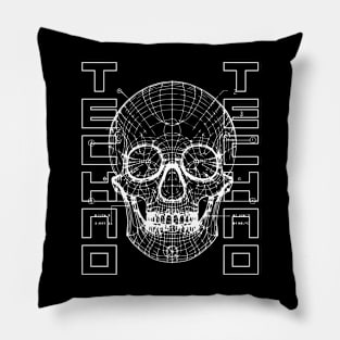 techno skull Pillow