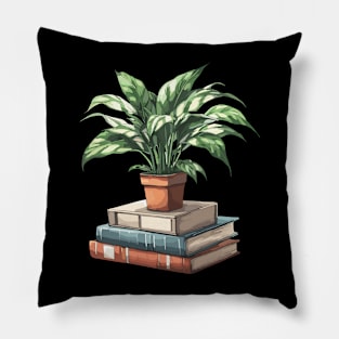 Books And Plants Pillow