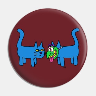 two cats and a mask Pin