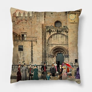 Exit of mass from the Cathedral (Ourense) Pillow