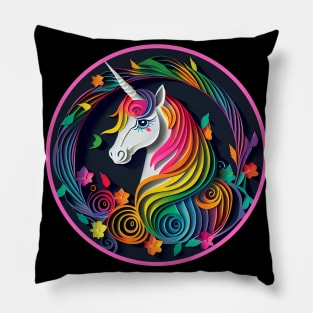 Paperdesign Art Of A Cute Unicorn 1 Pillow