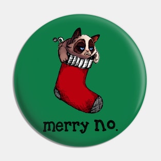 Merry No Cat Xmas Pin