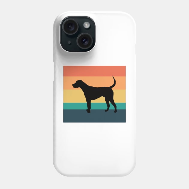 Foxhound Dog Silhouette Vintage Sunset Phone Case by DPattonPD