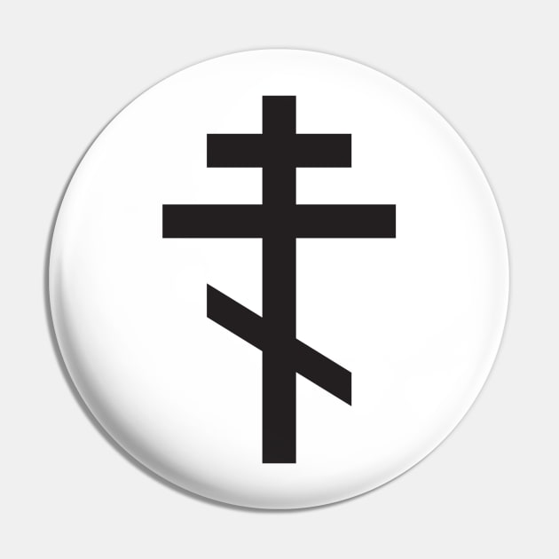 Orthodox Cross in Black Pin by Apache Sun Moon Rising