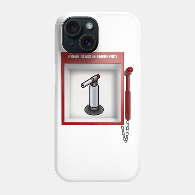 Emergency Crème Brûlée Torch Phone Case by hauntedgriffin