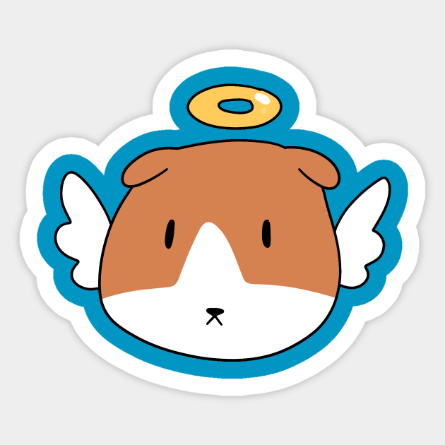 Guinea Pig Angel Face Guinea Pig Sticker Teepublic Decorate your laptops, water bottles, helmets, and cars. teepublic