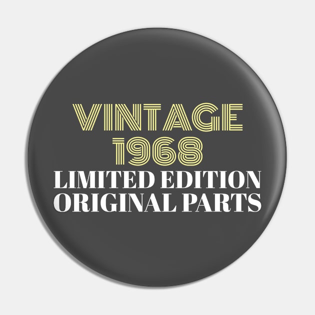 Vintage 1968 Limited Edition Original Parts Pin by Green Zen Culture