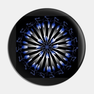 Blue abstract design Pin