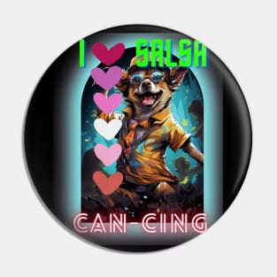 Dancing Dog with Maracas: "Salsa Paws" Pin