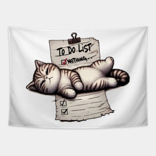 Lazy Cat Day Tapestry