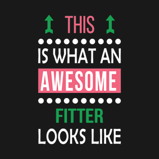 Fitter Job Awesome Looks Cool Funny Birthday Gift T-Shirt